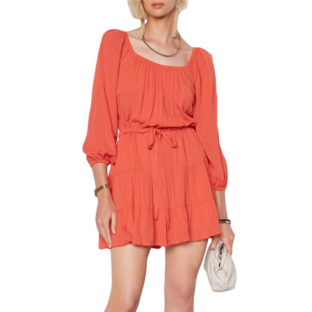 Tart River Textured Tie Front Mini Dress
